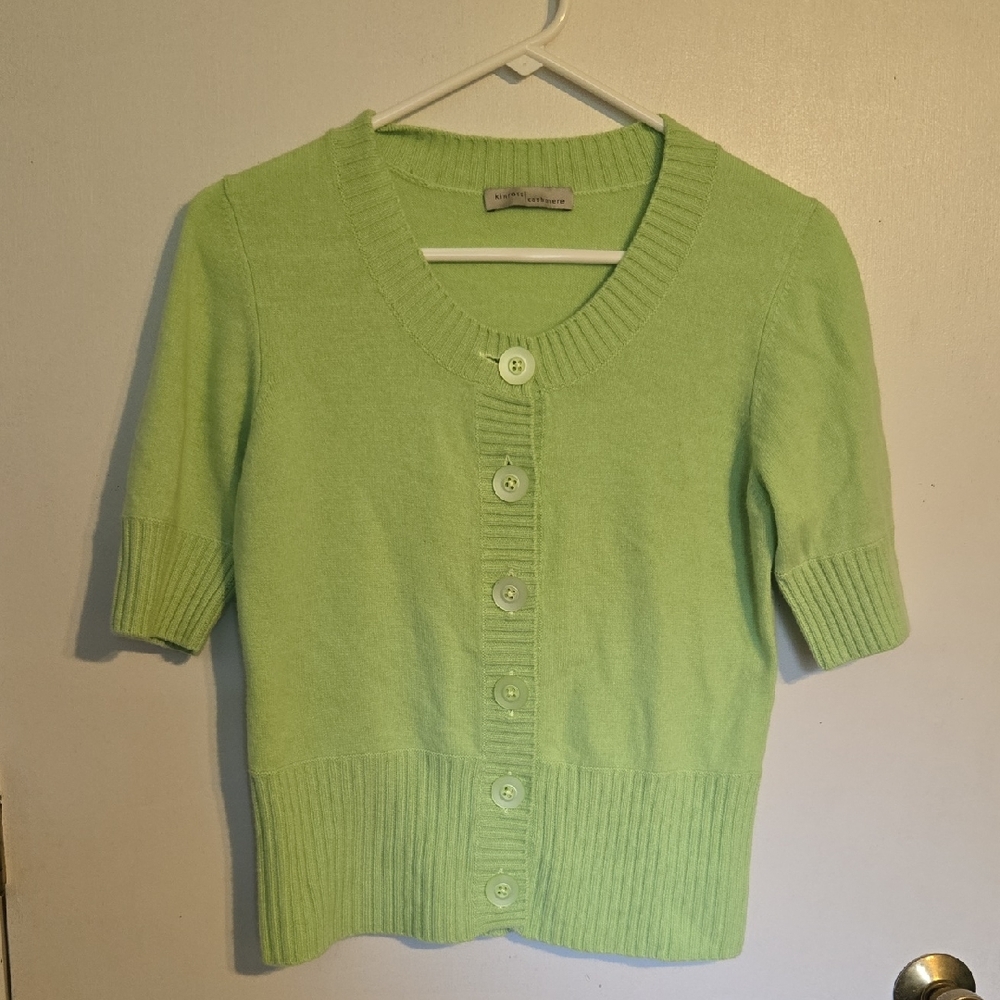 Kinross Light Green Cardigan Sweater